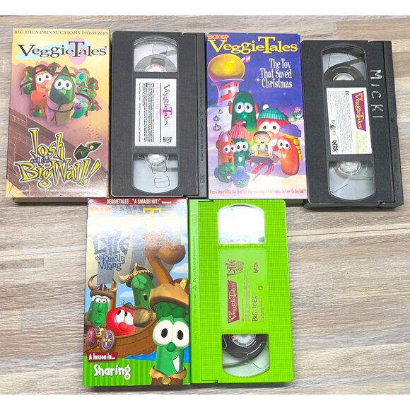 VeggieTales VHS Lot Josh & Big Wall Lyle Kindly Viking Toy That Saved Christmas - Picture 3 of 7